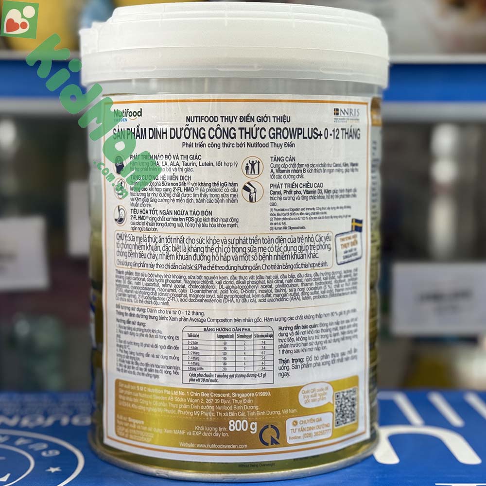 sữa GrowPlus 0+