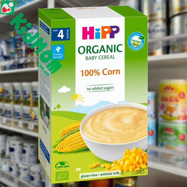 bột ăn dặm Hipp vị ngũ cốc, bắp non